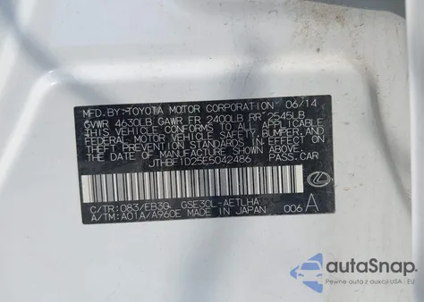 2014 Lexus Is 250 из США, поврежденный, VIN JTHBF1D25E5042486